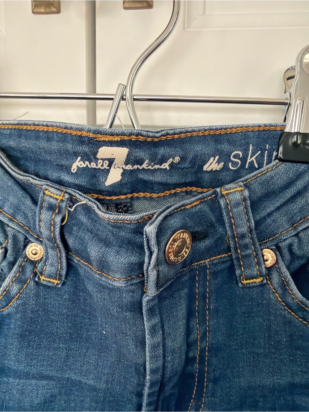 7 For All Mankind Kids Blue Washed Jeans - Picture 4 of 4